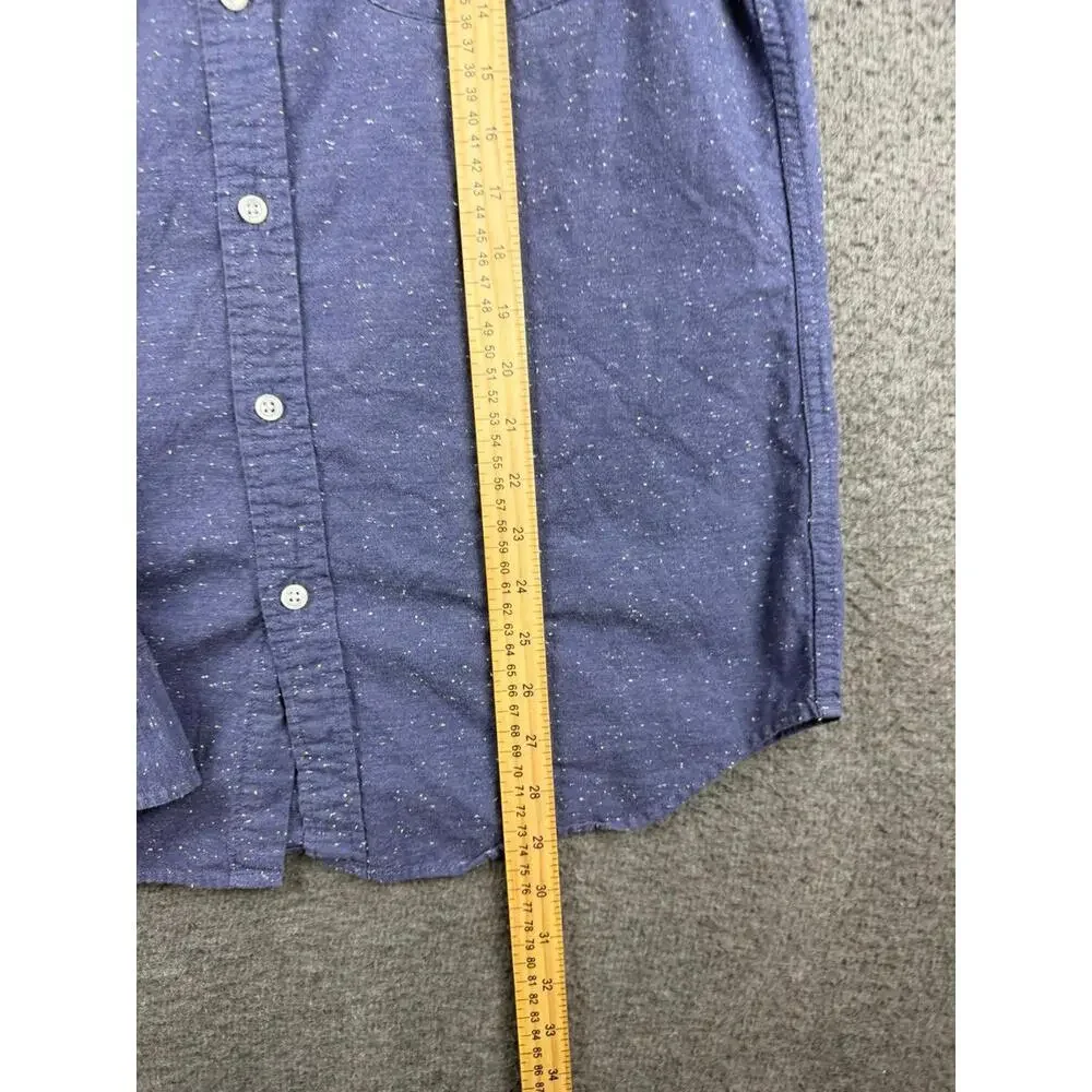 J.Crew Mercantile Men's‎ M Medium Blue Long Sleeve Button Up Shirt Top Flex